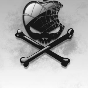 Złamane Logo Czaszki Jabłka