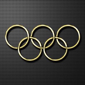 Olimpijskie Pierścienie na Czarnym Tle
