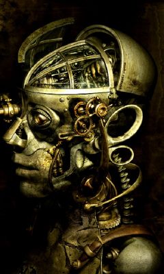 Steampunk Robot Art