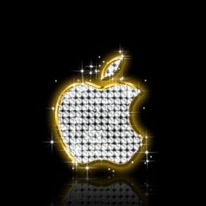 Błyszczące logo Apple