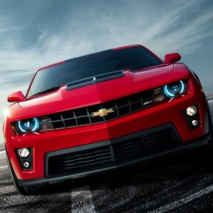 Czerwony Samochód Sportowy Chevrolet Camaro