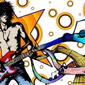 Muzyk Rockowy z Basem