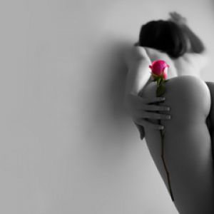 Elegant Nude with Rose