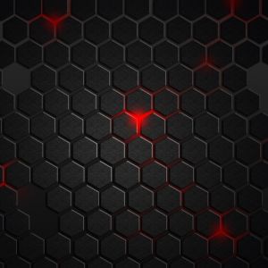 Wzór Hexagonalny z Czerwonymi Akcentami