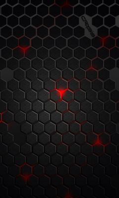 Wzór Hexagonalny z Czerwonymi Akcentami
