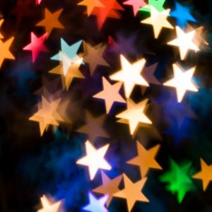Kolorowe Bokeh Gwiazd