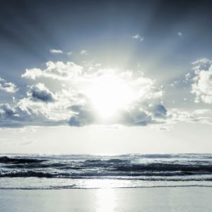 Zachwycający Zachód Słońca nad Oceanem