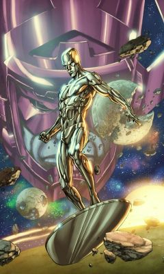 Srebrny Surfer vs Galactus - wallpaper preview
