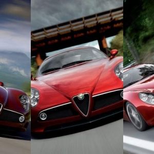 Czerwony Samochód Sportowy Alfa Romeo