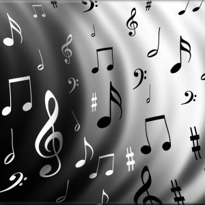 Abstrakcyjny Wzór Nut Muzycznych