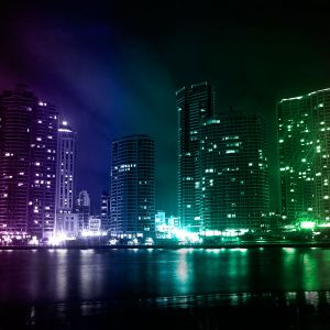 Panorama Miasta w Nocy