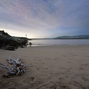 Spokojny Zachód Słońca na Plaży