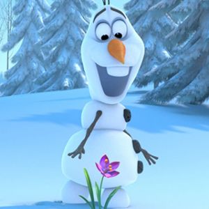 Olaf z Krainy Lodu z Kwiatem