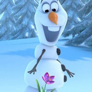 Olaf z Krainy Lodu z Kwiatem