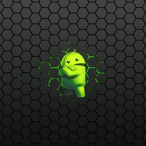 Tło Robota Android Hexagon