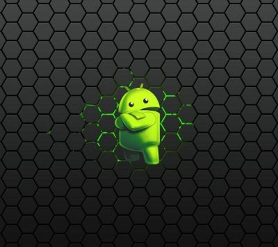 Tło Robota Android Hexagon