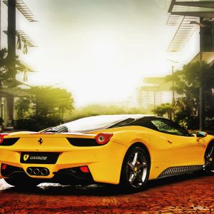 Żółte Ferrari 458 Italia