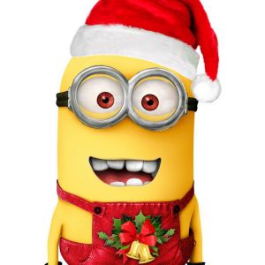 Świąteczny Minion w Czapce Mikołaja