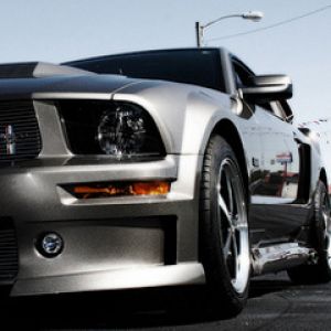Srebrny Mustang Samochód Sportowy