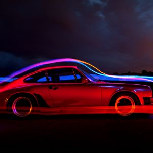 Porsche 911 Neonowe Światła
