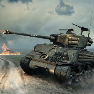 Scena Bitwy Czołgu Fury