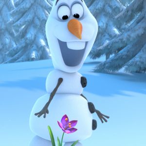 Olaf z Krainy Lodu z Kwiatem