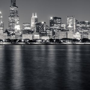 Nocna Panorama Chicago