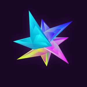 Kolorowy Geometrczny Design Gwiazdy